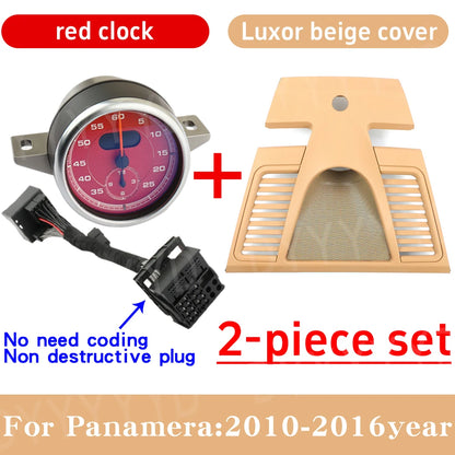 Car Stopwatch Chrono For Porsche Panamera 970 2010-2016 Stop Watch Clock Interior Dashboard Cover Compass Electronic Meter Clock