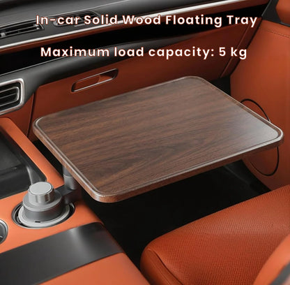 Fold-down Tray For Cars Multi-Function Drink Holder with Food Table 360-Degree Adjustable Base Tray for Snack