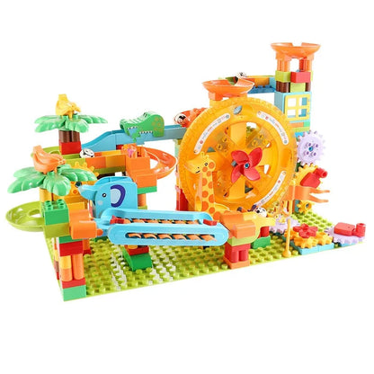 Marble Race Maze Ball Track Building blocks Toys Children DIY Handwork Big Size blocks Toys Parent-Child Interaction Toys Gifts