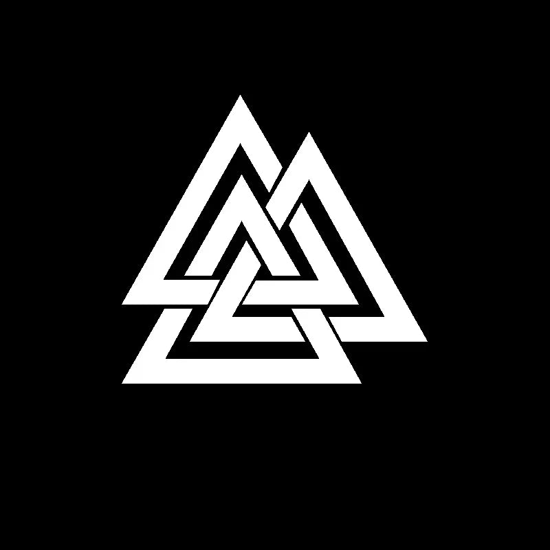 Valknut Vinyl CAR DECAL Pagan Odin Asatru Norse Viking Sticker Car Window Decor Laptop Decals for Apple MacBook Decoration