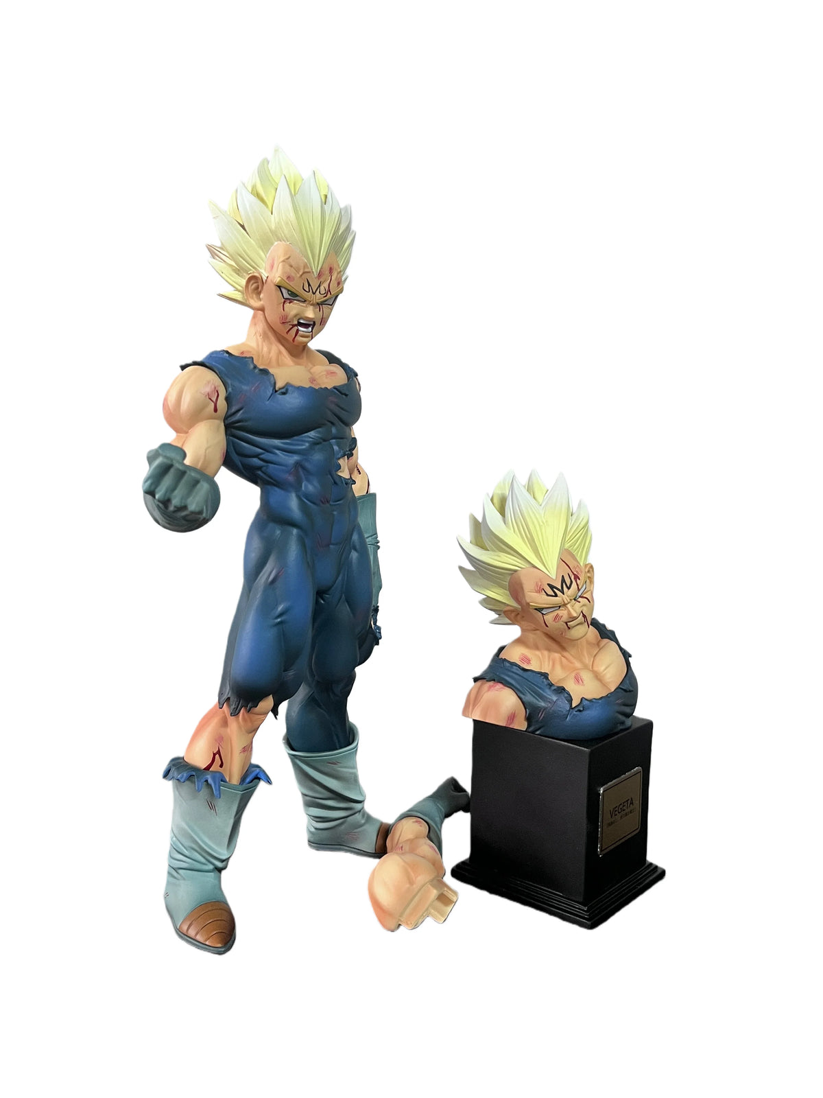In Stock: Vf Statue, Dragon Ball Z Vegeta Figure, Replaceable Head Sculpture, Majin Vegeta Articulated Figure, 28cm/11.02 Inches