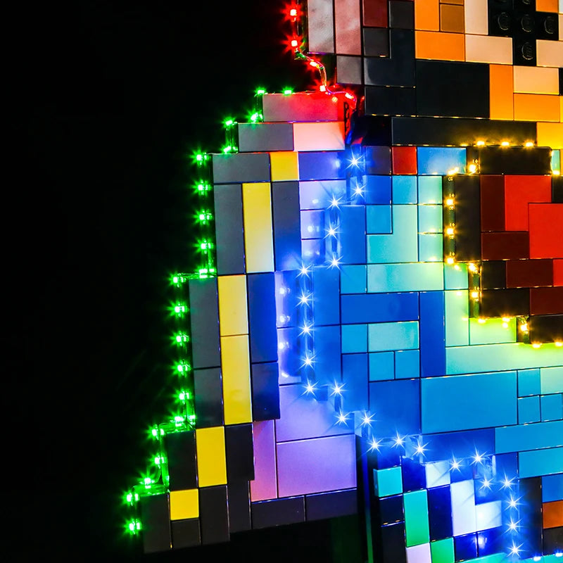 Lazishi LED light 71438 set suitable for Super Mario World: Mario&Yoshi block gift (lighting accessories only)