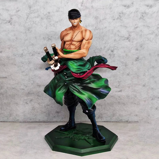 One Piece Roronoa Zoro 28cm Golden Mountain Draw Sword Gk Statue Anime Figure Collection Ornament Trendy Gift For Anime Fans