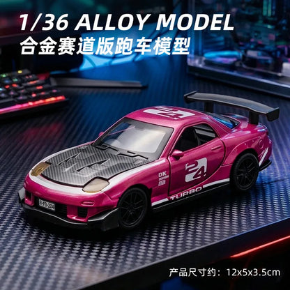 1:36 R34 MX5 RX7 AE86 Diecast Model Car Alloy Simulation Car Model for Display & Collection