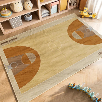VIKAMA Cartoon Car Traffic Children's Carpet Playroom Baby Crawl Mat Home Decor Crystal Velvet Living Room Bedroom Floor Mat