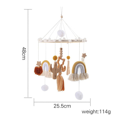 Let's Make Baby Rattle Toy 0-12 Months Wooden Mobile Newborn Music Box Bed Bell Hanging Toys Holder Bracket Infant Crib Toy Gift