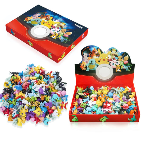 24-144Pcs Pokemon Anime Figure Pikachu Action Toys 2-3cm Cartoon Mini Pet Ornamental Decoration Collect Model Doll Toy Gift