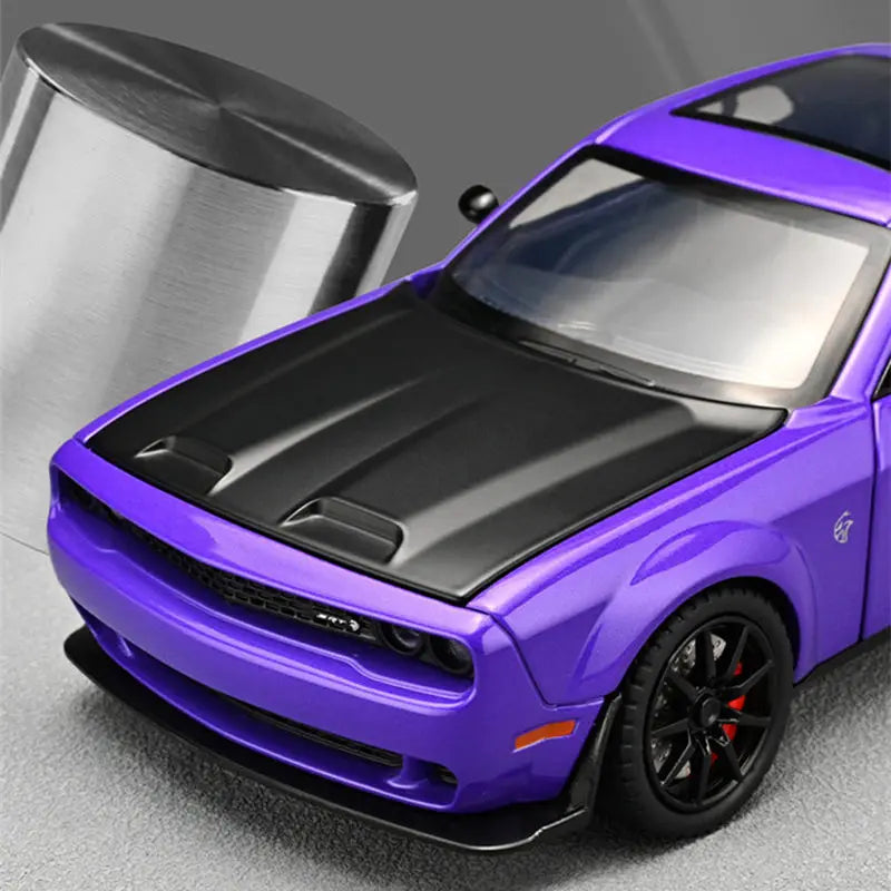 Spray Version 1:24 Challenger SRT Hellcat Alloy Super Sports Car Model Diecast Metal Track Racing Car Vehicles Model Sound Light