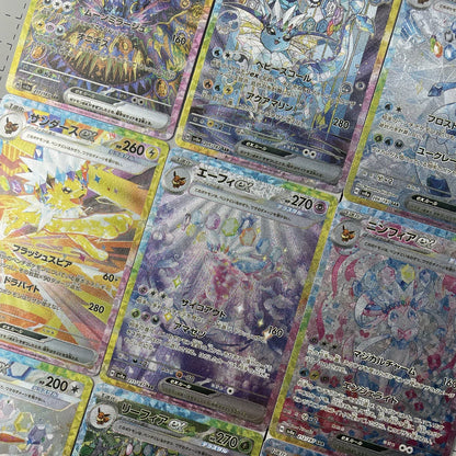 9Pcs/set Ptcg Japanese Version Eeveelution Ex Umbreon Refraction Flash Card Sylveon Leafeon Anime Collection Card Diy Gift Toy