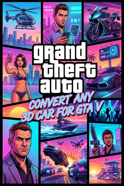 Cool G-Grand The A-Auto Canvas Painting Series 5 6 Hot Game Poster Wall Art Modern Home Boy Bedroom Gaming Room Decor Print Gift