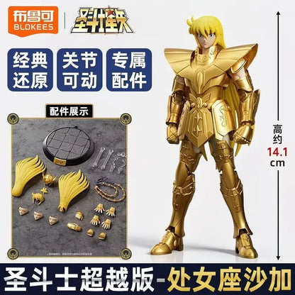 New Blokees Saint Seiya Champion Class Shun Virgo Pisces Snap Fit Model Kit PVC Articulated Action Figure Collectible Toy Gift