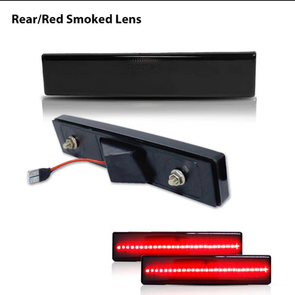 Car Front Amber Rear Red LED Car Bumper Side Marker Indicator Light Fender Flare Light For 1986-1992 Toyota Supra MK3 A70