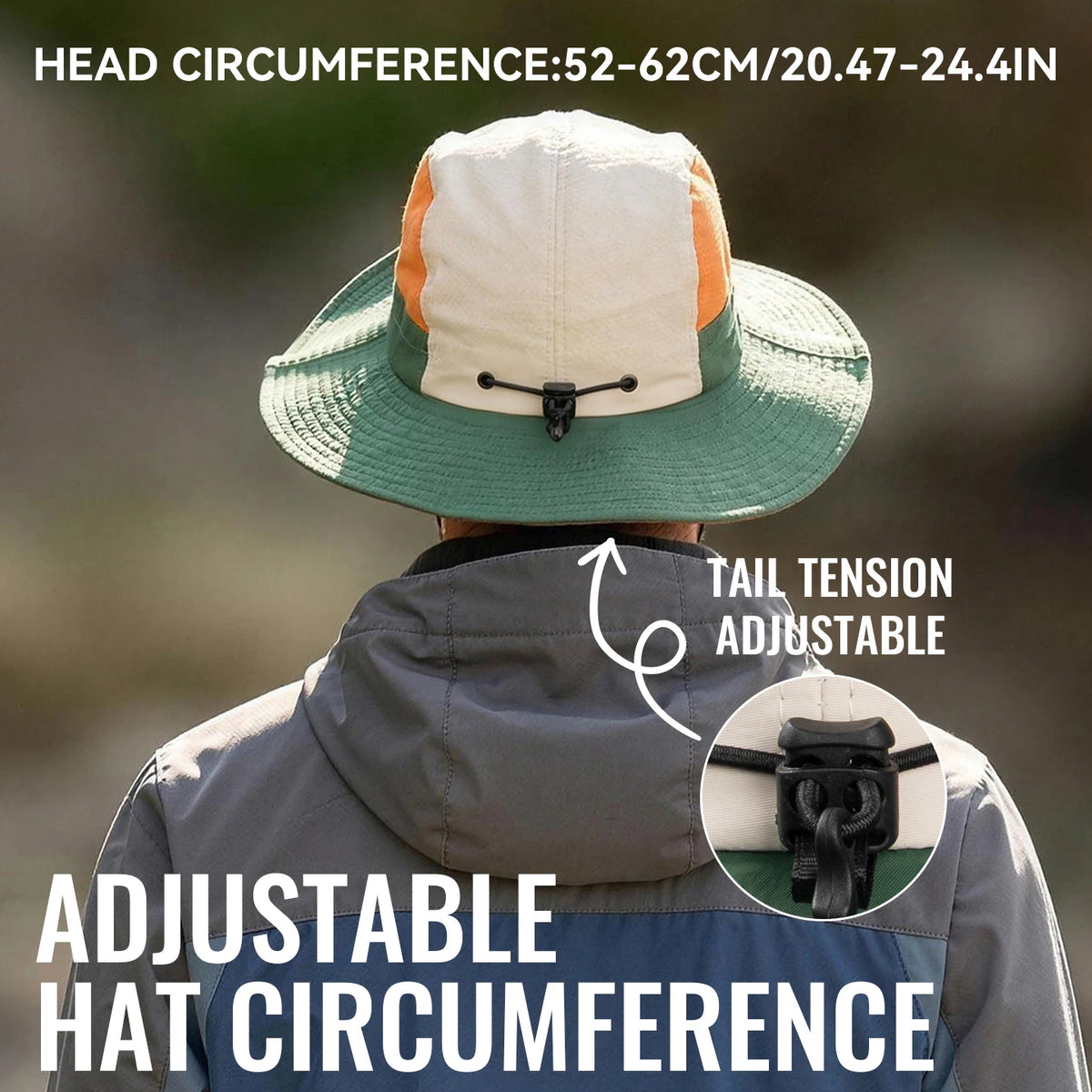 WRELS Bucket Hat UPF 50+ UV Protection Wide Brim Boonie Hat Summer Breathable Foldable Safari Fishing Hiking Sport Hat Men Women