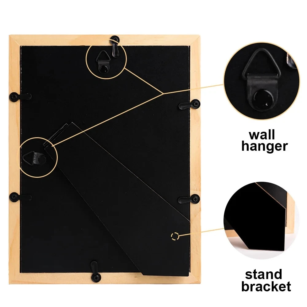 Hidden Wooden Photo Frame Sight Secret Storage Compartment Diversion Stash Safe Container Home Hide Money Cash Ring Necklace Key