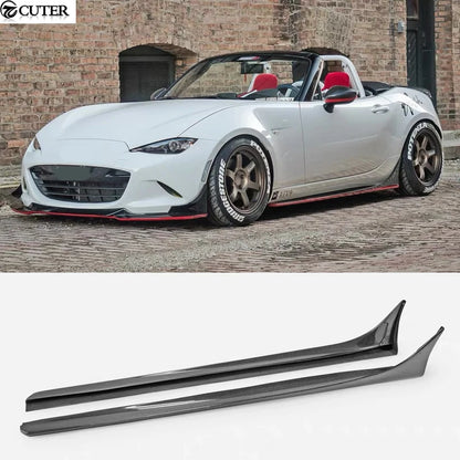 MX5 ND Style Carbon Fiber Fbierglass Side Skirts for Mazda Miata Garage Vary Car Body Kit 2021