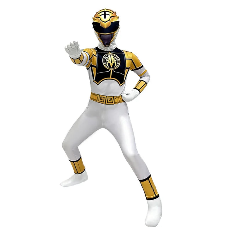 Jumpsuit Mask Suit Adult Kids Power Superhero Samurai Sentai Shinkenger Alpha Ranger Cosplay Fantasia Halloween Costume
