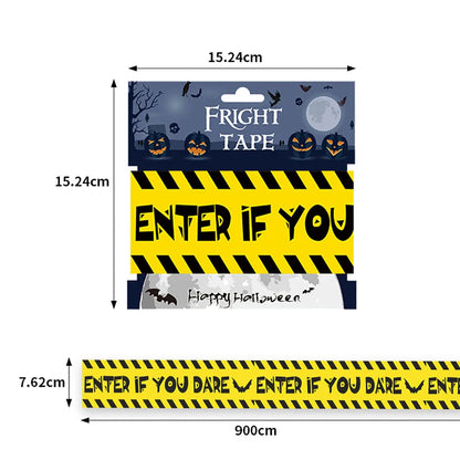Halloween Decoration Tape,Warning Line,Warning Tape Signs,Window Wall Danger Decoration Props