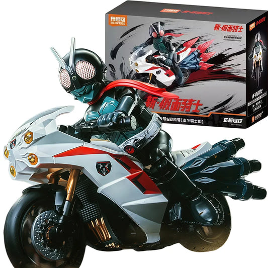 Original BLOKEES Kamen Rider Diecast Motorcycle Car Anime Action Figure Model KIT Assemble Toys Desktop Ornament Birthday Gifts