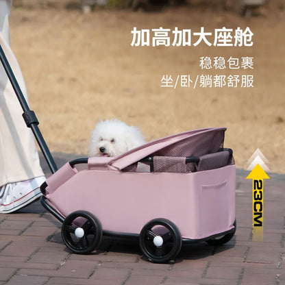Small Pet Stroller for Dogs Cats Teddy Bears Outdoor Activities Lightweight and Foldable Car Accessories