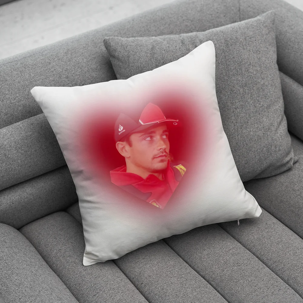 F1 16 C-Charles L-Leclerc Pillow Case Soft Cushion Cases for Farmhouse Sofa Decor Home Decorations and Protector