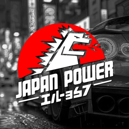 JAPAN POWER Japanese Dinosaur  Sticker, JDM Cartoon Decal High Quality And Durable Automobiles Exterior Accessories