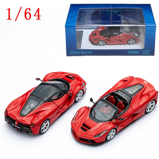 Diecast Model Car Street Buster 1:64 LaFerrari Car ModeI Static Display Ferrari Play Vehicles Toys for Boys