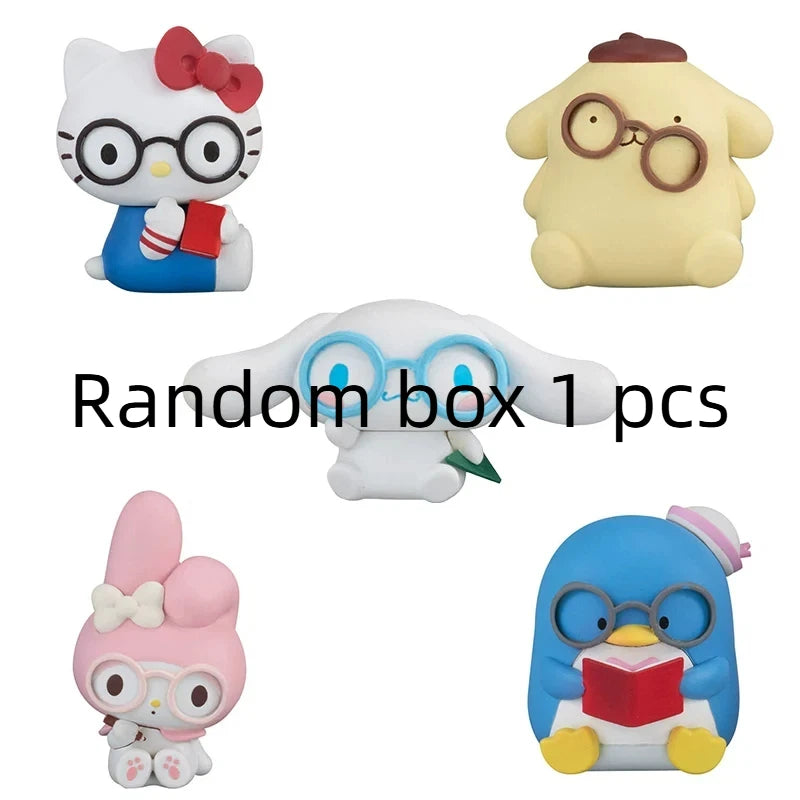 New Product In Stock Kt Cat Melody Wearing Glasses Blind Box Kawaii Fugure Toy Cute Desktop Decoration Surprise Gift For Fans
