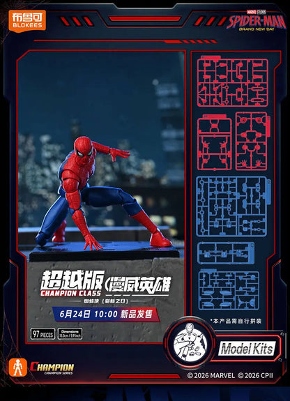 BLOKEES Original Spider Man ANTI Venom Daredevil Marvel CHAMPION CLASS Version Action Figure Assembled Movie Model Toys Gift