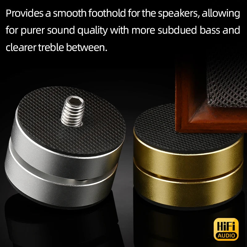 4PCS HiFi Speaker Shock Absorption Feet Spike Aluminum Alloy Steel Ball Anti-shock Absorber Foot Pad Stand Feet Holder
