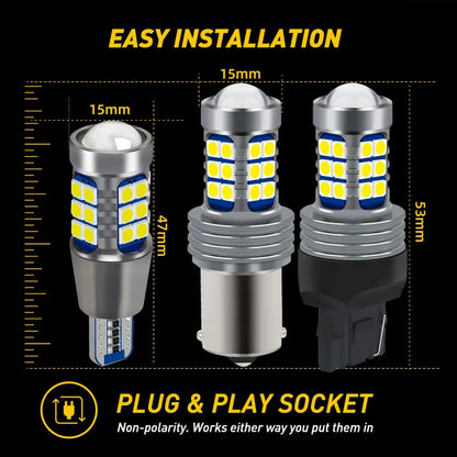 2Pcs Canbus For Toyota Land Cruiser Prado 150 2010-2014 2015 2016 2017 2018 2019 2020 2021 LED Backup Reverse Back Up Light Bulb