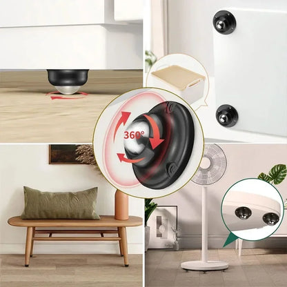 4Pcs Furniture Casters Wheels Heavy Duty Ball Pulley Self Adhesive Stainless Steel 360° Rotation Universal Wheel Load 20/200Kg