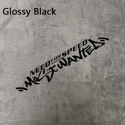 1pc Need For Speed Most Wanted Text Vinyl Sticker Waterproof Tuning Decal for Car Door Hood Window Side Body Decor