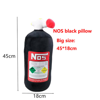 Car Seat NOS Headrest Pillow Universal Plush Neck Pillow Cushion Nos Bottle Stuffed Toys Soft JDM Cushion Gifts Car Interior