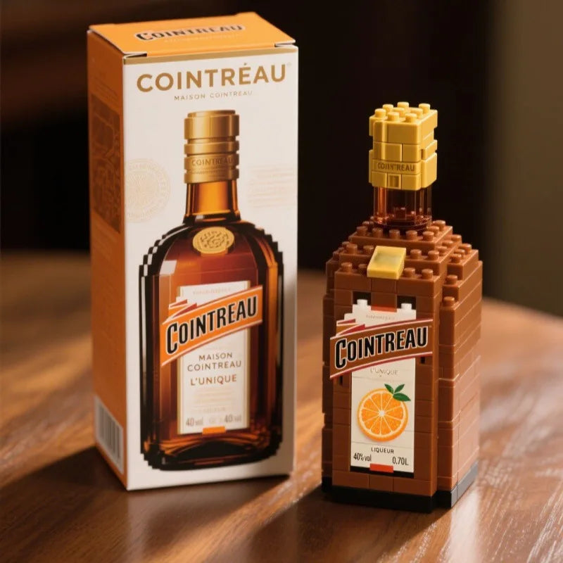 Whiskey Bottle Building Blocks Baileys Irish Cream Mini Liquor Model Creative DIY Bricks for Home Decor Model Kids Toys Gift