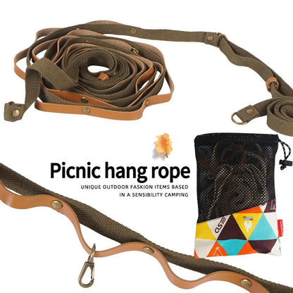 New 3m~ 5m Outdoor sensual PU lanyard camping tools sundries storage rope camping clothesline tent accessories binding chain