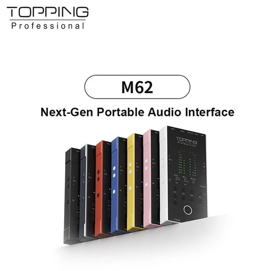 TOPPING M62 Portable Audio Interface Dual Smartphone Connection AI Noise Reduction & Noise Gate & EQ & Reverb & Ducking