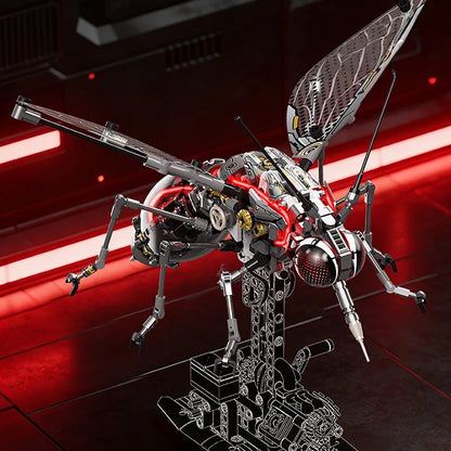 DIY Mechanical Mosquito Building Blocks STEM Toy Creative Animal Linkage Model MOC Assembly Toy Birthday Gift for Children