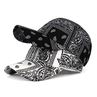 Cashew Flower Color Block Baseball Cap European and American  Summer Sun Protection Casual Fashion Duckbill Cap Outdoor Sun Hat