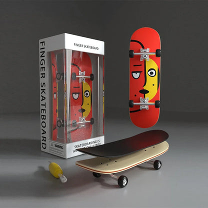 Maple Wood Toy Finger Skateboards Hobbies Novelty Anti Stress Sensory Fingerboard Toys Mini Funny Gift For Kids Boy