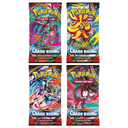 360PCS Pokémon Cards Chaos Rising Booster Box 36 Packs 360 Cards English TCG Collectible Trading Card Game Toys for Kids Gift