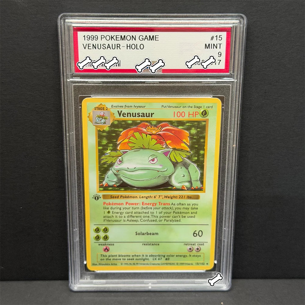 PTCG DIY 1999 POKEMON GAME VENUSAUR Non-HOLO MINT Base Set GAME GREY HAT VAN GOGH Game Proxy Card Gift Toy Dropshipping