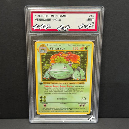 PTCG DIY 1999 POKEMON GAME VENUSAUR Non-HOLO MINT Base Set GAME GREY HAT VAN GOGH Game Proxy Card Gift Toy Dropshipping