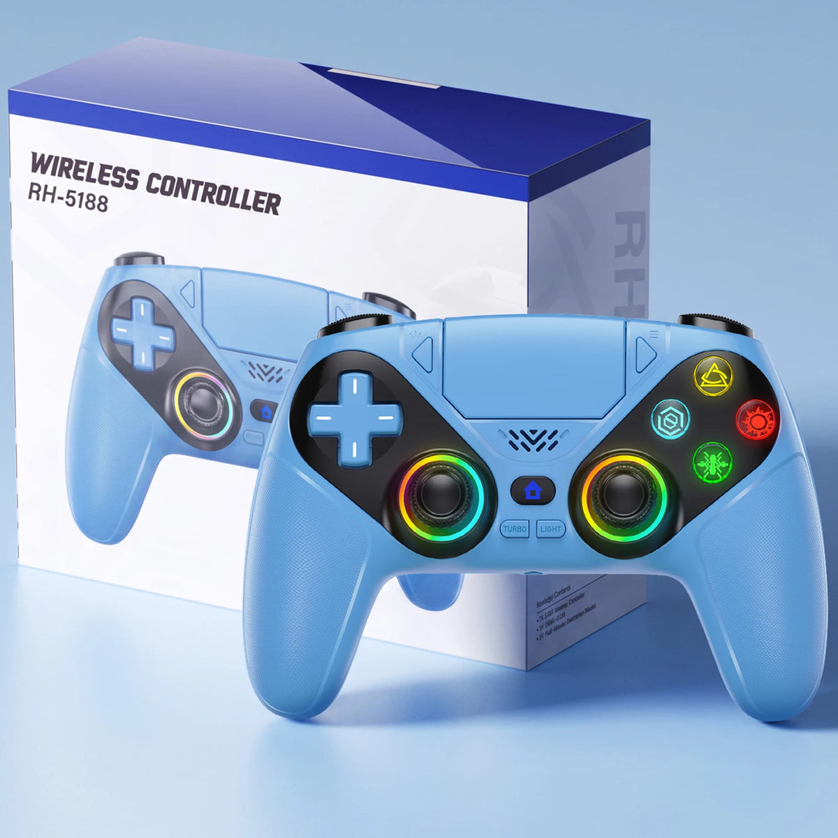 Controller For Playstation 5 PS5/PS5 Pro/Slim/PC Gamepads W/Hall Effect RGB Wireless Game Control Joystick Marco/Turbo Program