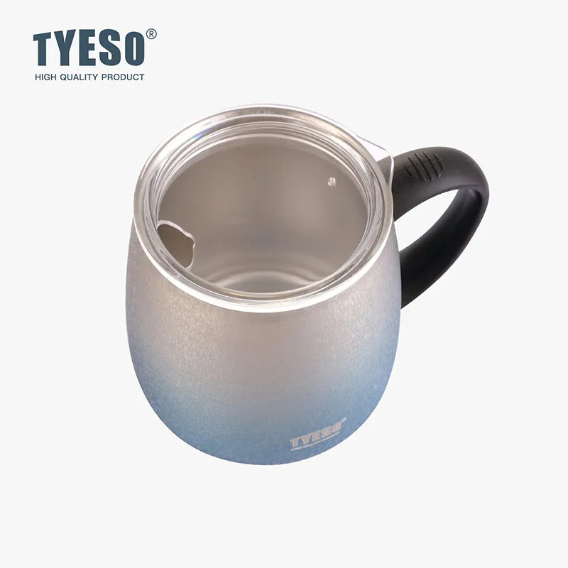 Tyeso Portable Stainless Steel Handheld Insulated Cup Coffee Cup Large Capacity Creative Insulated Design for Home Office Item