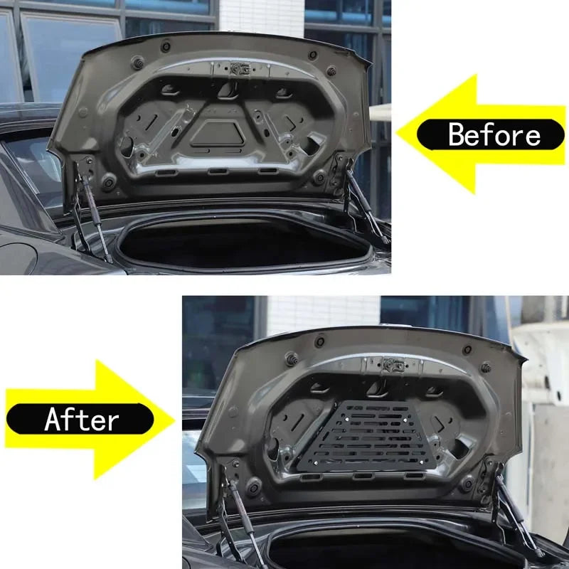 For Mazda MX-5 2016-2023 Black Aluminum Alloy Trunk Bag Rack Tail Box Storage Board Car Modification Accessories