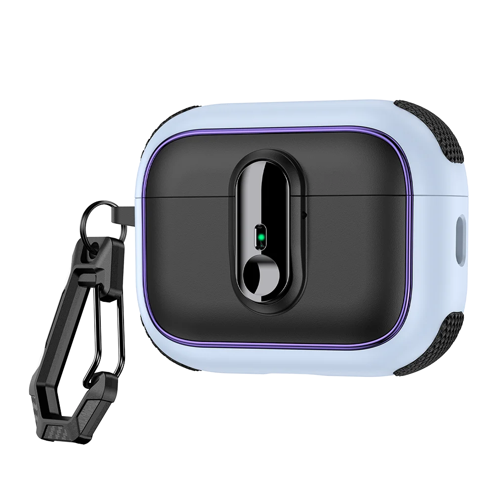 Armor Lock Earphone Cover For AirPods Pro 3 Case TPU PC Shockproof Headphone Coque For AirPods Pro 2 2nd 4th 3 1 Cases With Hook