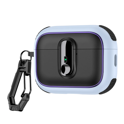 Armor Lock Earphone Cover For AirPods Pro 3 Case TPU PC Shockproof Headphone Coque For AirPods Pro 2 2nd 4th 3 1 Cases With Hook