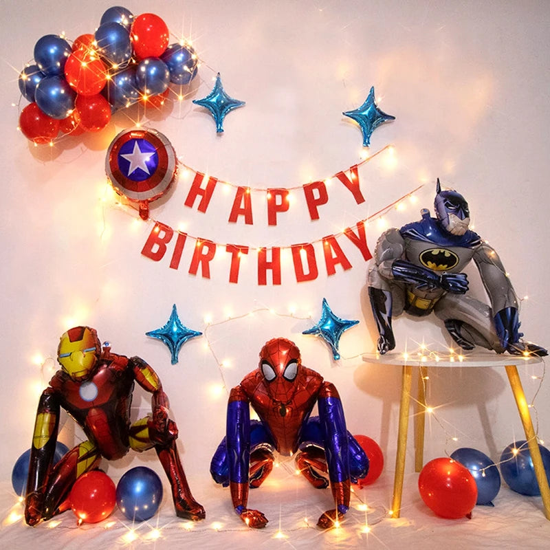 Hot Anime Figure Balloons Spiders Birthday Party Decoration Large Foil Ballons Halloween Cosplay Accessoreis Home Decor