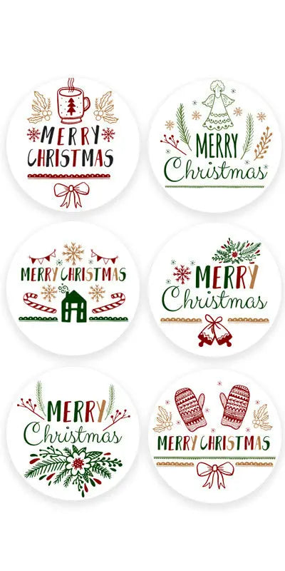 Christmas gift stickers decorative sealing sticker Merry Christmas Reward Self-adhesive labels  Day party