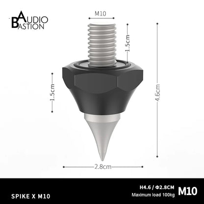 HIFI Audio Speaker Isolation Spikes 304 Stainless Steel Speakers Repair Parts Foot Nail /Pad Anti-shock Shock Absorber Vibration